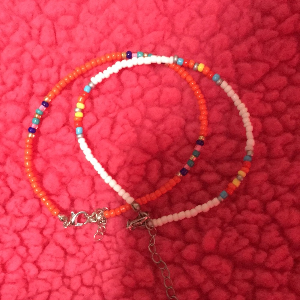 Colorful Beaded Ankle bracelets (glass beads)